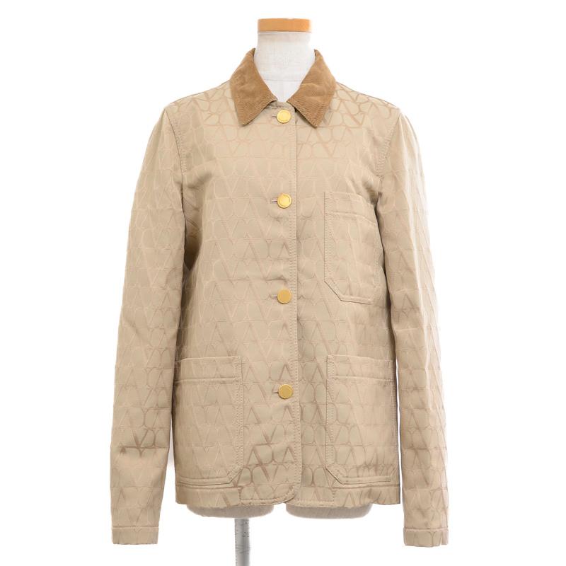 ヴァレンティノ トワル イコノグラフ ジャケット Vロゴ ベージュ  