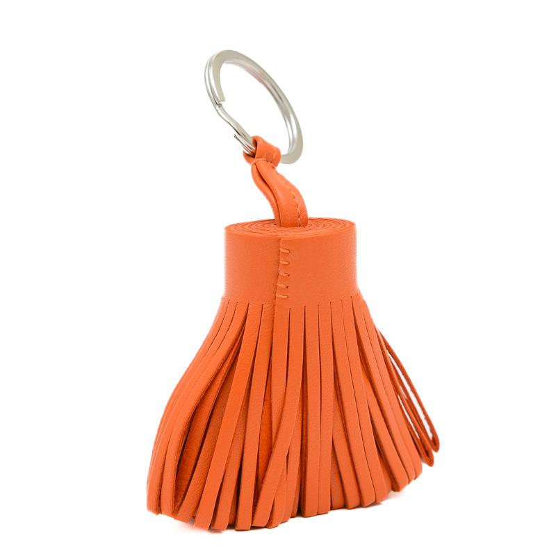 エルメス カルメン チャーム オレンジ バッグチャーム キーホルダー  