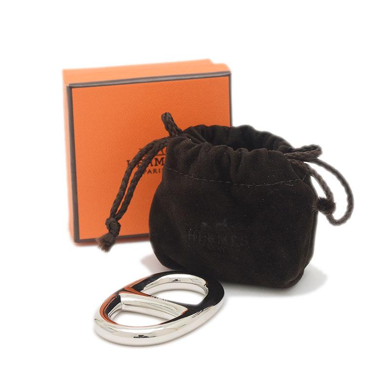 エルメス スカーフリング f-22270 シルバー サドル 未使用 美品 メタル  