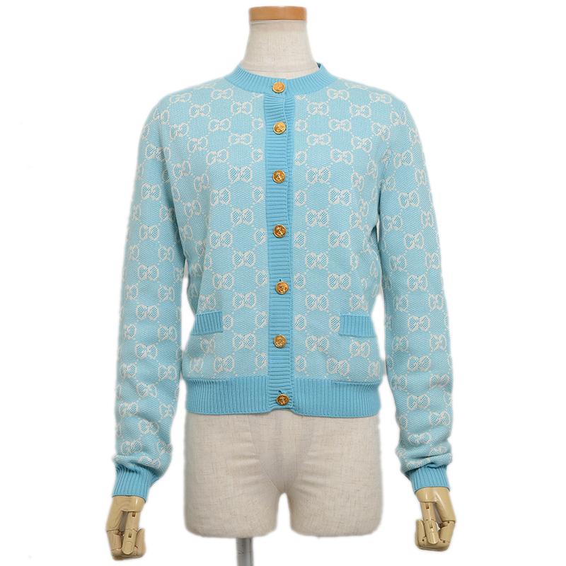 GUCCIカーディガン ウェブ ストライプ付き コットンジャージーニット カーディガン