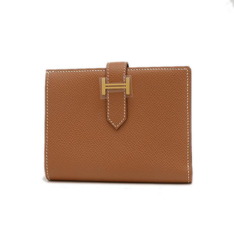 HERMES エルメス ベアンコンパクト 財布 エプソン ゴールド ゴールド