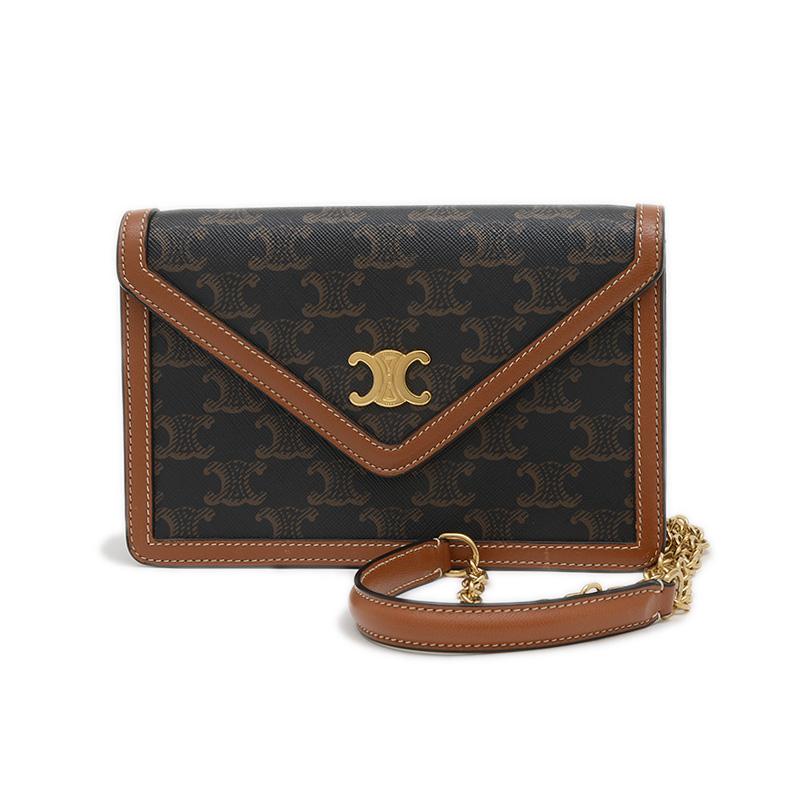 CELINE セリーヌ トリオンフ チェーンウォレット マーゴ キャンバス 