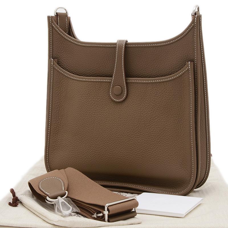 HERMES エルメス エブリン3 PM トリヨン エトゥープ シルバー金具 W 