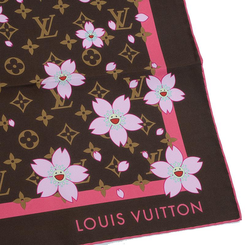 LOUIS VUITTON ルイ・ヴィトン LV×TM カレ70 スカーフ チェリー