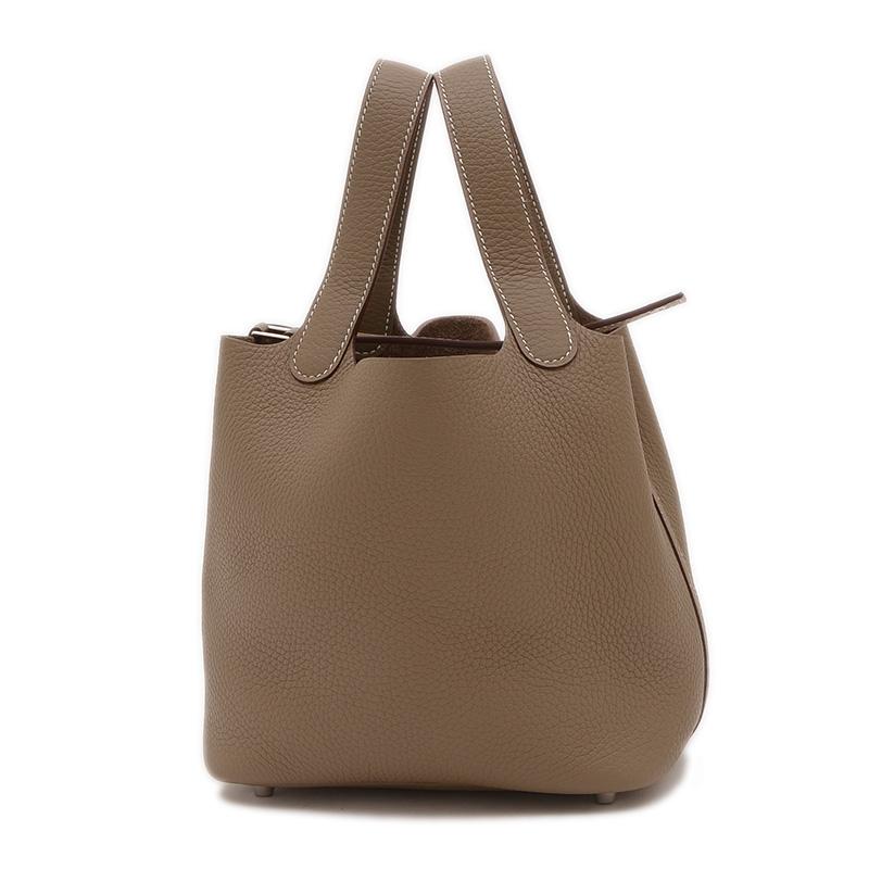 新品・K刻印　エルメス　ピコタンロック　18　PM　エトゥープ　シルバー金具 HERMES エルメス ピコタンロック PM 18 トリヨン エトゥープ シルバー