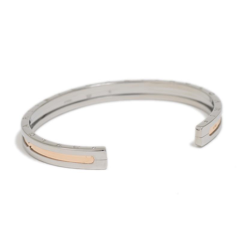 BVLGARI ステンレスk18 オープンバングルB.zero 1 BVLGARI/ブルガリ】 ブレスレット B-ZERO 1/ビーゼロワン