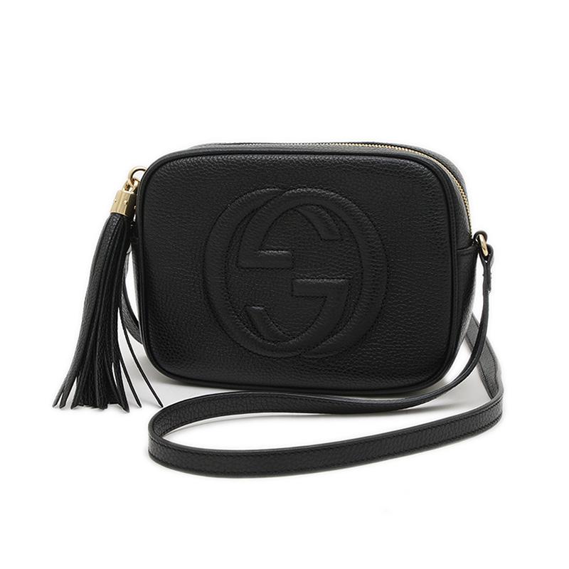 GUCCI グッチ ソーホー インターロッキングG ショルダーバッグ レザー 