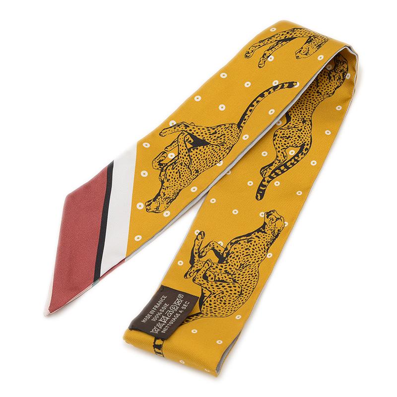 HERMES エルメス ツイリー Guepards Bandana グリスペール