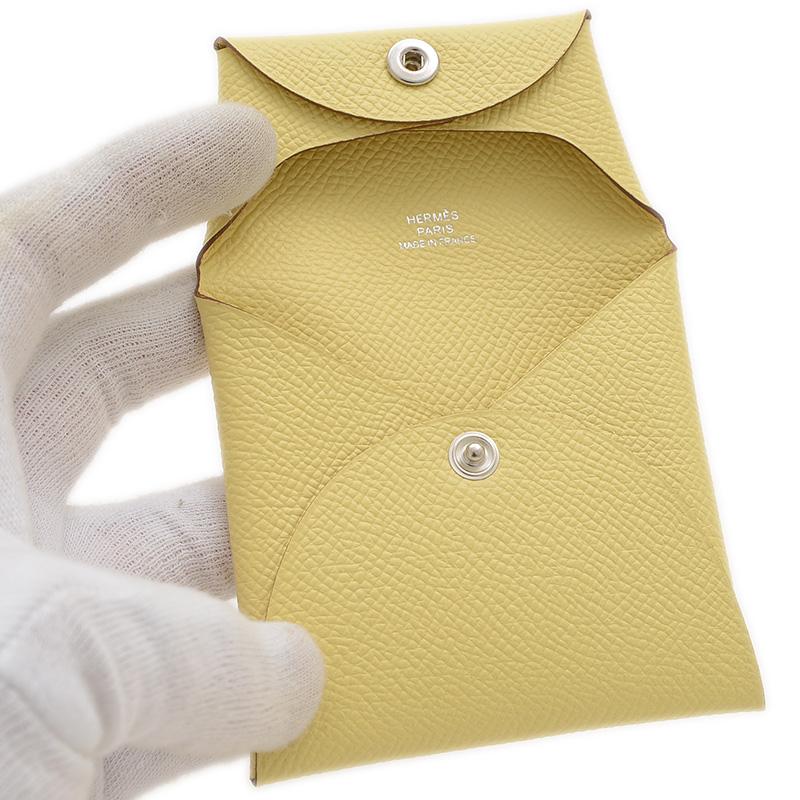 HERMES エルメス バスティア コインケース エプソン ジョーヌプッサン  