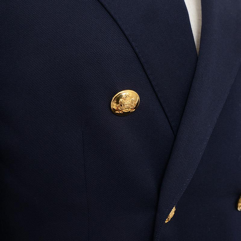 CELINE（セリーヌ） テーラードジャケット ダブル ウール ネイビー