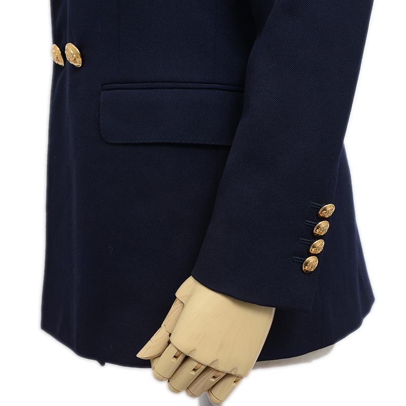 セリーヌ カジュアルジャケット サイズ34 CELINE（セリーヌ） テーラードジャケット ダブル ウール ネイビー