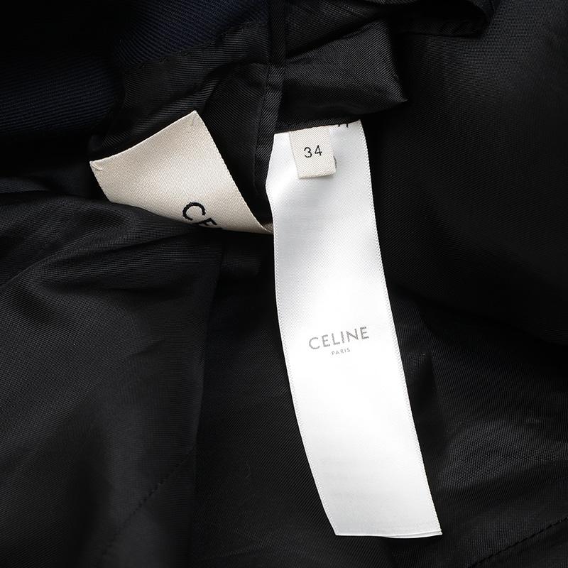 CELINE（セリーヌ） テーラードジャケット ダブル ウール ネイビー