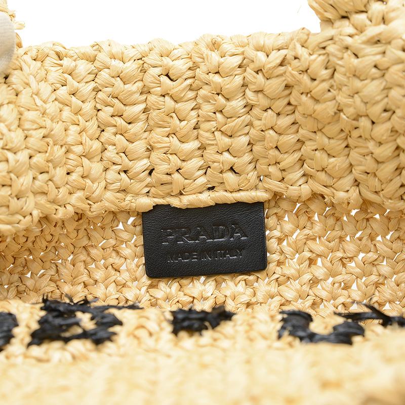 プラダ クロシェ ラフィア スモール かごバッグ 1BG422 クロシェ 編み