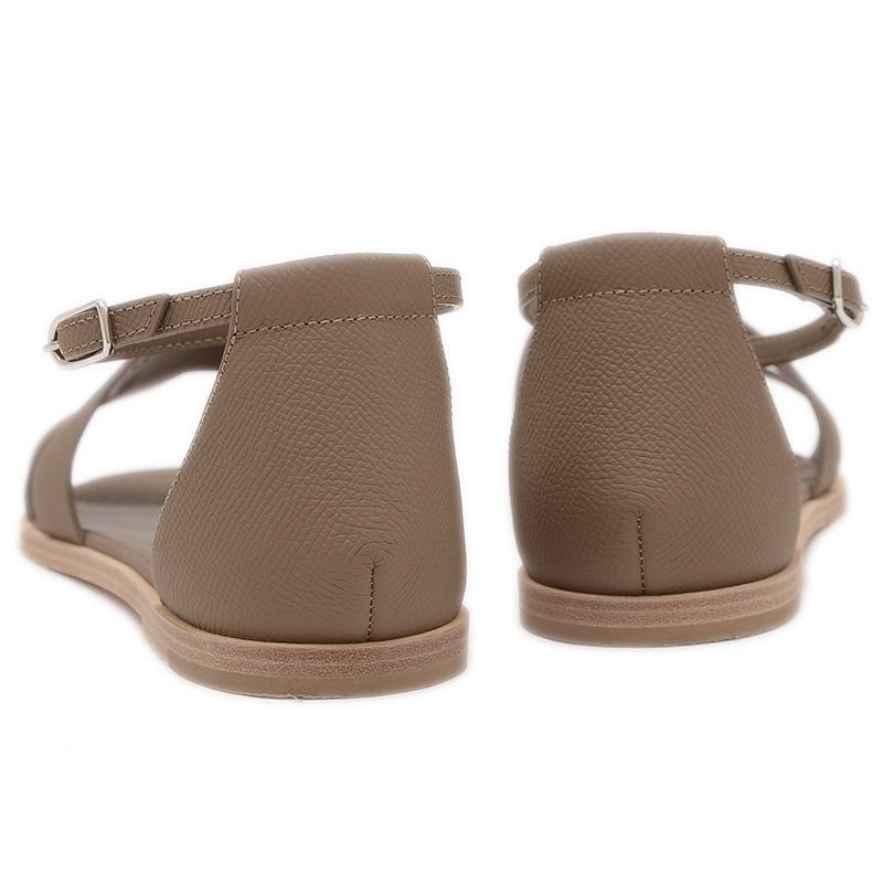 HERMESエルメス サントリーニ35エトゥープ ストラップサンダル