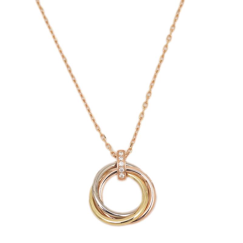 カルティエ ベビートリニティ ネックレス K18スリーカラー ゴールド Cartier カルティエ ベビートリニティ ネックレス 18金 K18イエロー