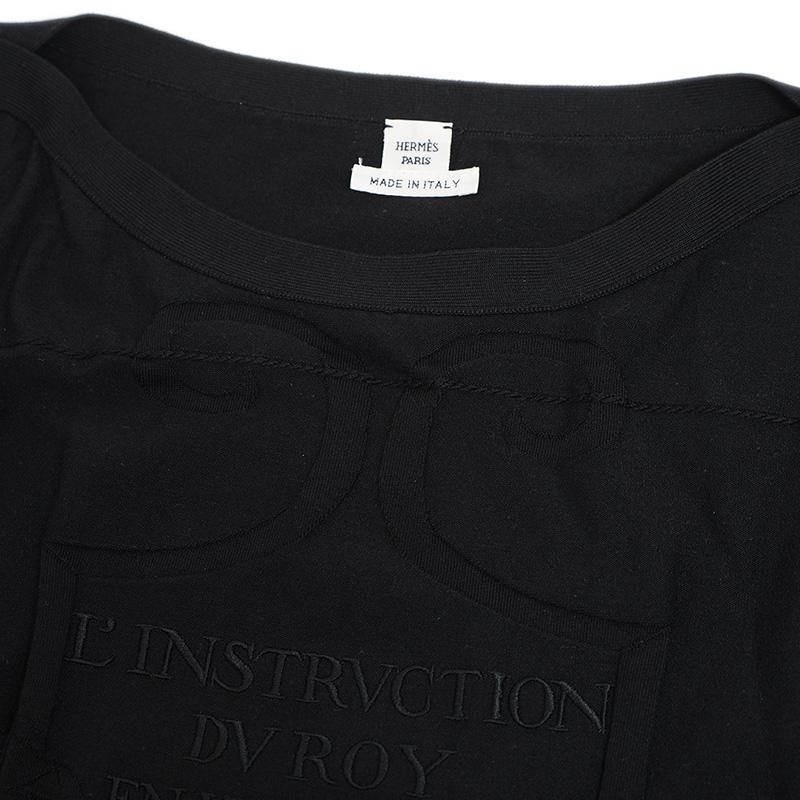 HERMES（エルメス） 半袖ニット シルク混 ブラック レディース #44
