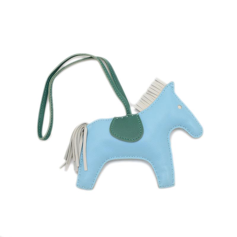 ❤お得なお品❤ロデオMM マラカイトｘライムｘブルー エルメス A刻印 箱付き エルメスロデオGM 馬モチーフ セレスト/ライム/マラカイト 刻印