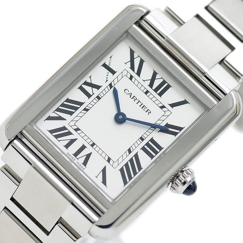 カルティエ W5200013 タンクソロ SM クォーツ 保証書付き カルティエ CARTIER W5200013 タンクソロ SM クォーツ レディース 良品