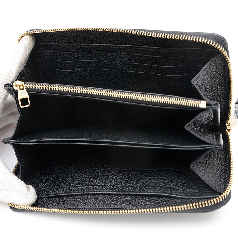 美品☆彡　ルイヴィトン　アンプラント　ジッピーウォレット　黒 LOUIS VUITTON（ルイ・ヴィトン） アンプラント ジッピーウォレット 長