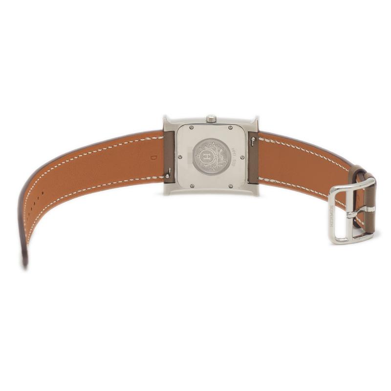 HERMES（エルメス） Hウォッチ PM レディース ホワイト文字盤 SS