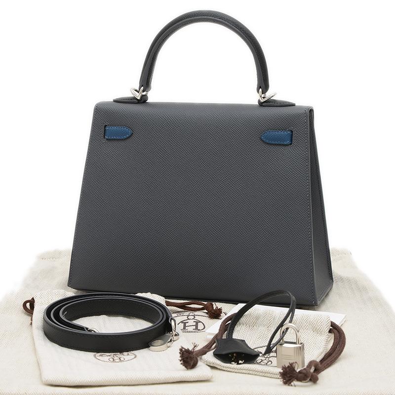 HERMES（エルメス） ケリー25 外縫い トリコロール エプソン