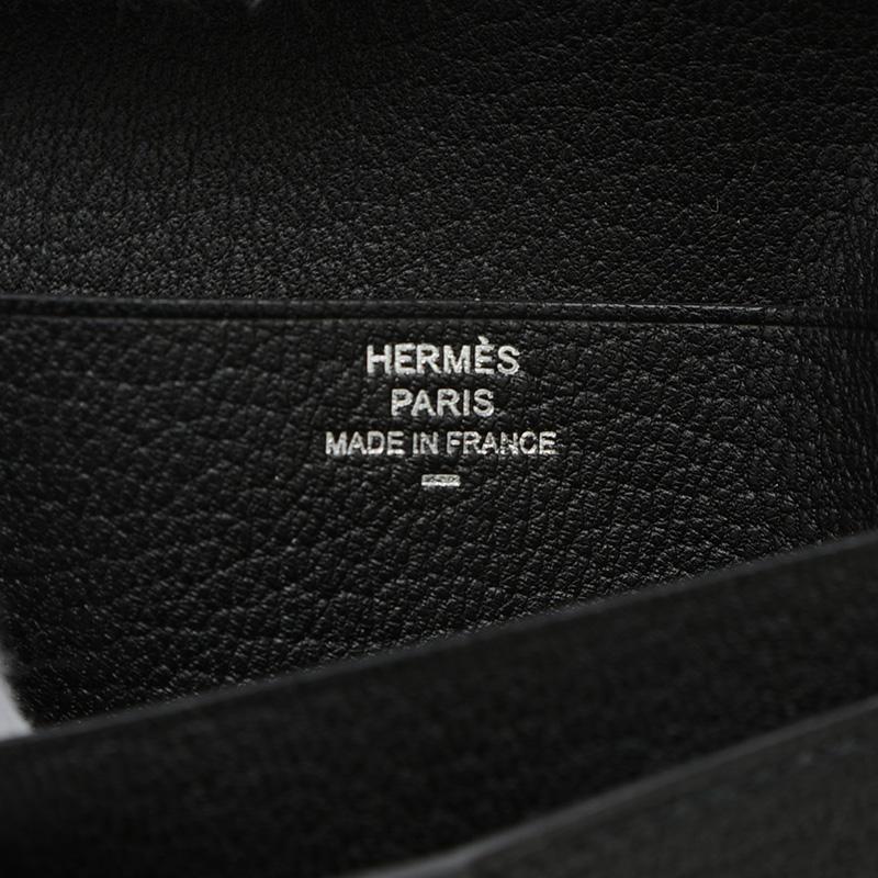 エルメス HERMES 財布 べアンコンパクト リザード ブラックレザー