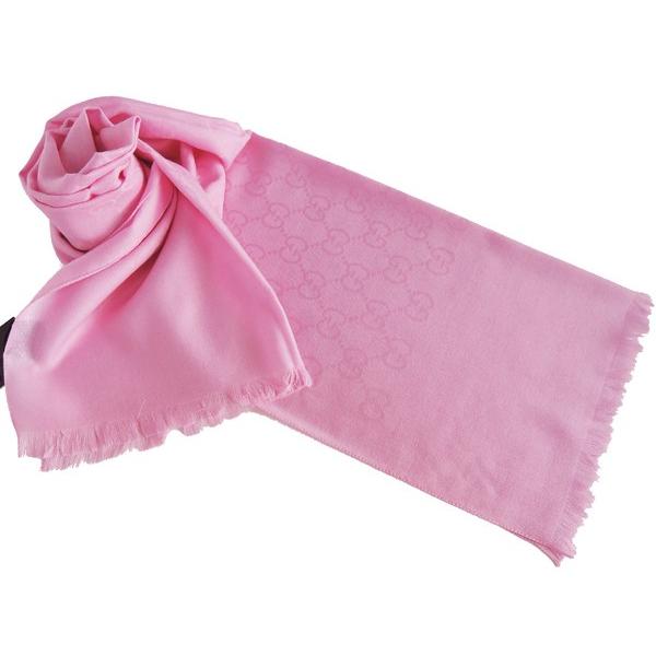 工場直送 グッチ ストール マフラー Gucci シルク入り Gg柄 大判45 180cm ピンク 人気ブランドを Smmacademy Ru