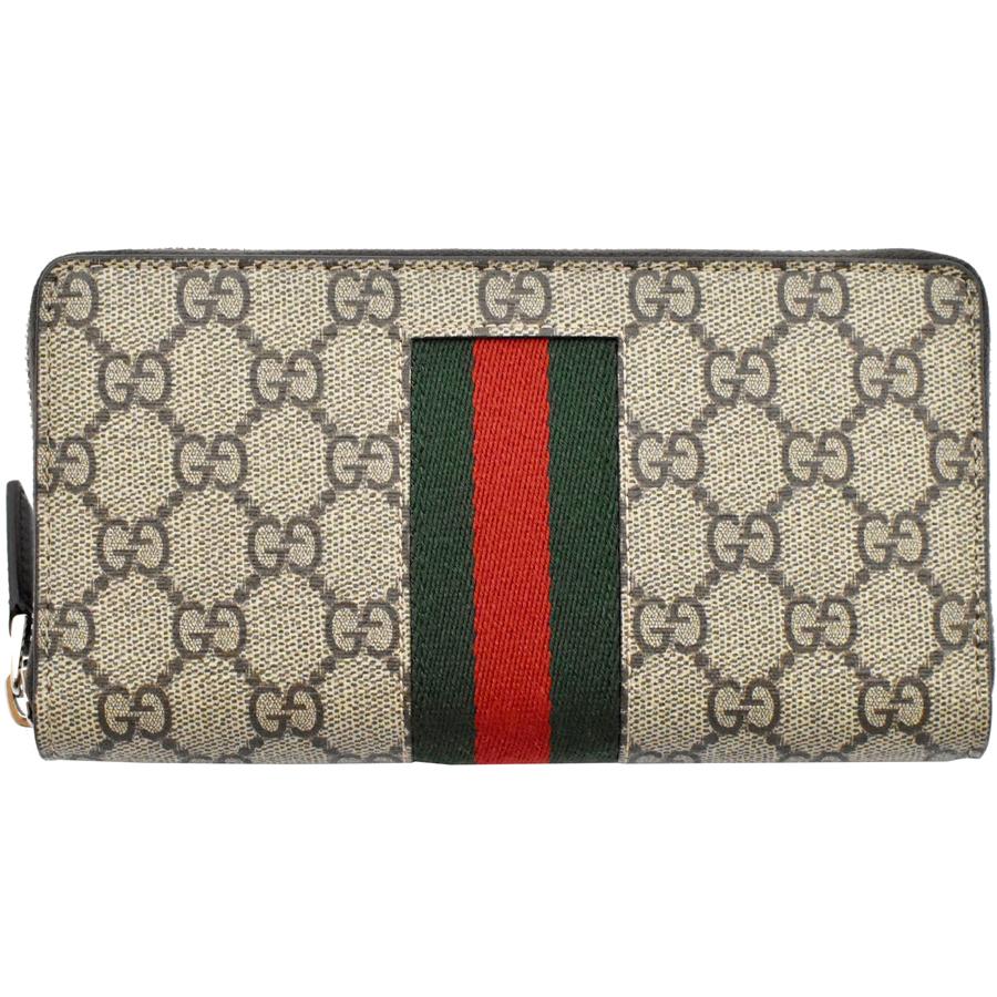 GGキャンバス グッチ 財布 GUCCI ラウンドファスナー長財布 メンズ
