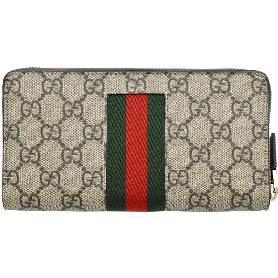 GGキャンバス グッチ 財布 GUCCI ラウンドファスナー長財布 メンズ