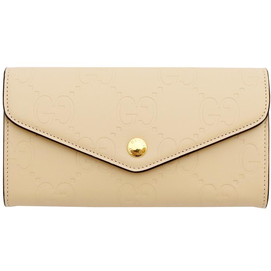 Gucci 長財布 ベージュ レザー