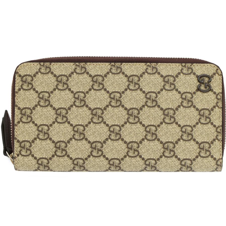 GGキャンバス グッチ 財布 GUCCI ラウンドファスナー長財布 メンズ