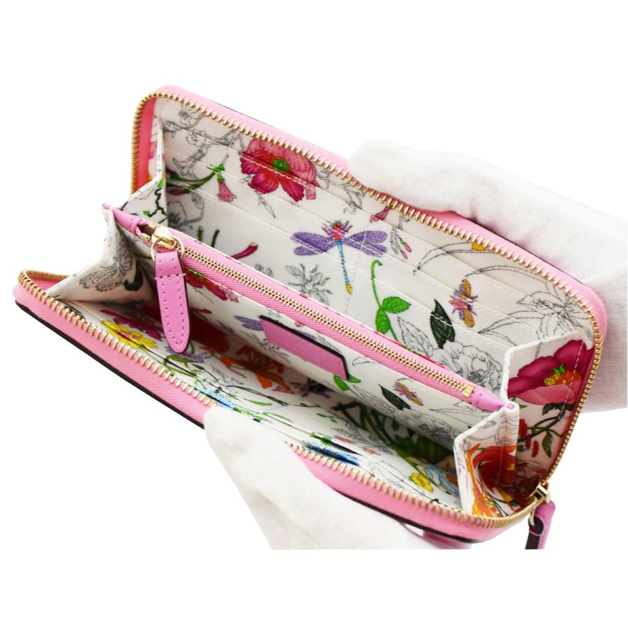 GUCCI 花柄 長財布 ピンク GUCCI（グッチ） 財布 ラウンドファスナー長財布 レディース フローラ