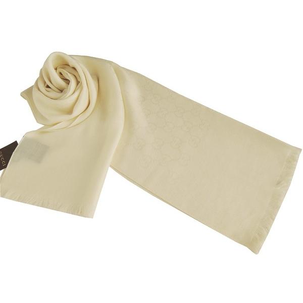 GG グッチ ストール マフラー GUCCI シルク入り GG柄 大判45×180cm