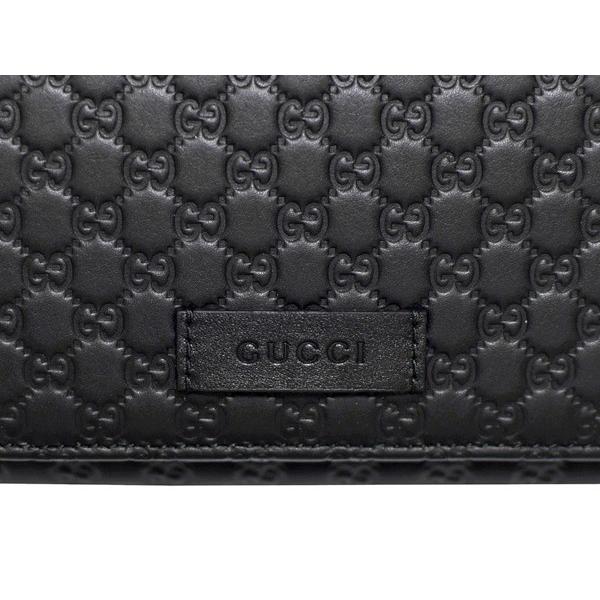 グッチ財布 GUCCI 長財布 レディース マイクログッチシマ ブラック 449396 アウトレット｜brandream｜06