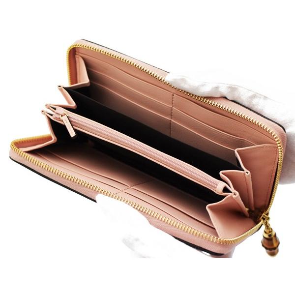 バンブー グッチ 財布 GUCCI ラウンドファスナー長財布 レディース  