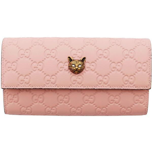 グッチ 財布 Gucci 二つ折り長財布 レディース キャットモチーフ グッチシマ ライトピンク G 7 Brandream 通販 Yahoo ショッピング