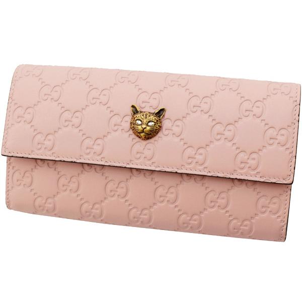 グッチシマ グッチ 財布 GUCCI 二つ折り長財布 レディース キャット