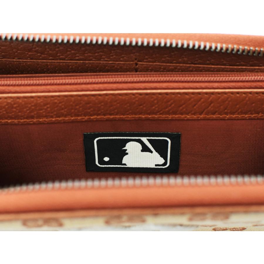 【美品】グッチ 長財布 ラウンドファスナー ブラウン キャンバス ヤンキース GGキャンバス グッチ 財布 GUCCI ラウンドファスナー長財布 メンズ
