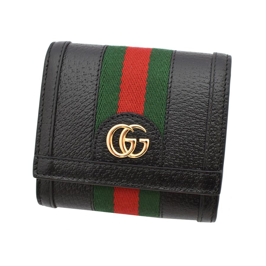 美品】 GUCCI グッチ 2つ折り財布 財布 GG ロゴ ブラック グッチ 税込 