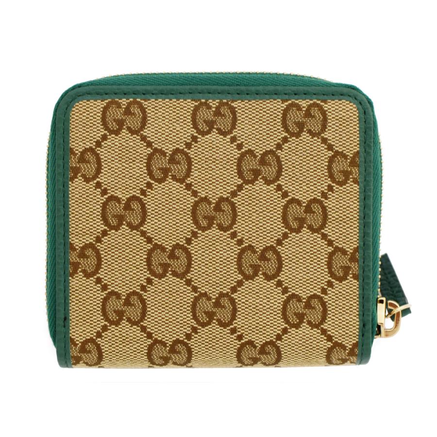 グッチ 財布 GUCCI 二つ折り財布 メンズ レディース GGキャンバス グリーン 346056 アウトレット