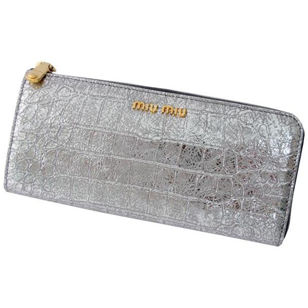 miu miu（ミュウミュウ） miu miu財布 L字ファスナー長財布 5M1183 ST 