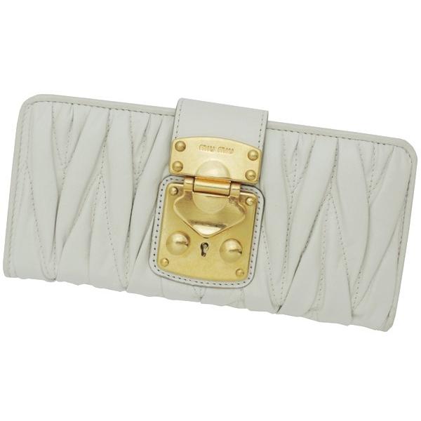 miu miu（ミュウミュウ） miu miu財布 マテラッセ 二つ折り長財布