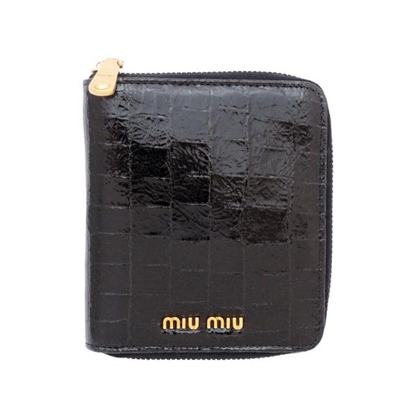miu miu財布 ミュウミュウ ラウンドファスナー財布 ST.COCCO LUX  