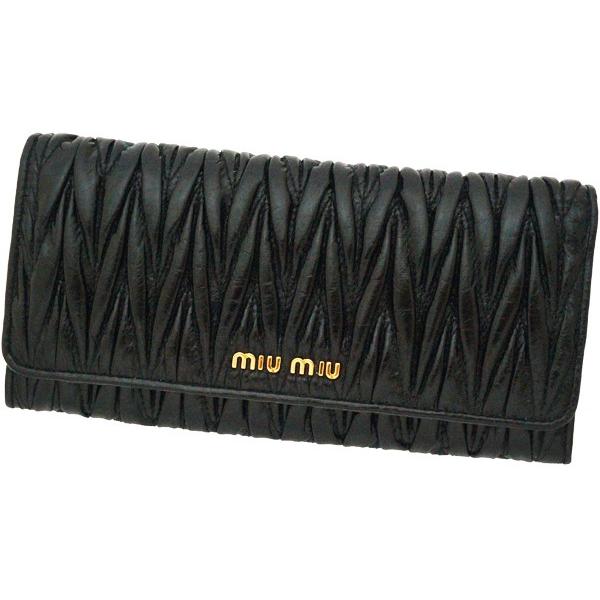 miu miu（ミュウミュウ） miu miu財布 マテラッセ 二つ折り長財布