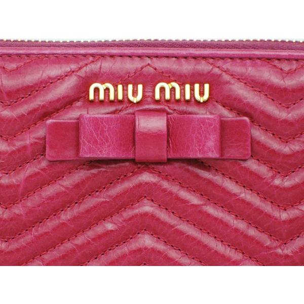 miu miu財布 ミュウミュウ ラウンドファスナー長財布 リボン VIT miu miu財布 ミュウミュウ ラウンドファスナー長財布 リボン VIT