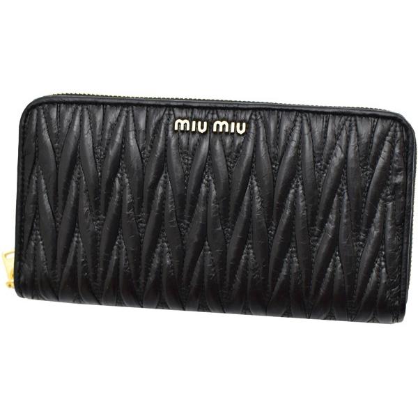 miu miu（ミュウミュウ） miu miu財布 マテラッセ ラウンドファスナー