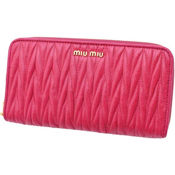 miu miu（ミュウミュウ） miu miu財布 マテラッセ ラウンドファスナー