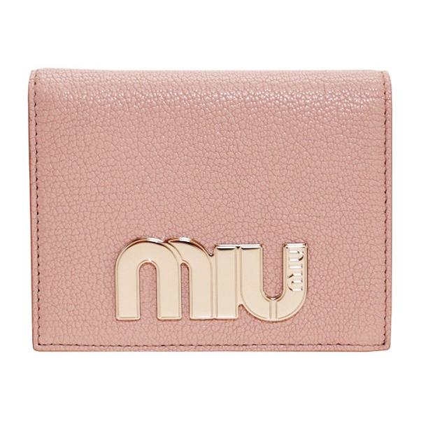 miu miu財布 ミュウミュウ 二つ折り財布 MADRAS MIU 5MV204 ベージュピンク+ピンク :miu-059:brandream - 通販 - Yahoo!ショッピング