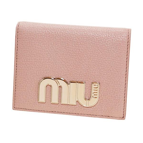 miu miu（ミュウミュウ） miu miu財布 二つ折り財布 MADRAS MIU 5MV204