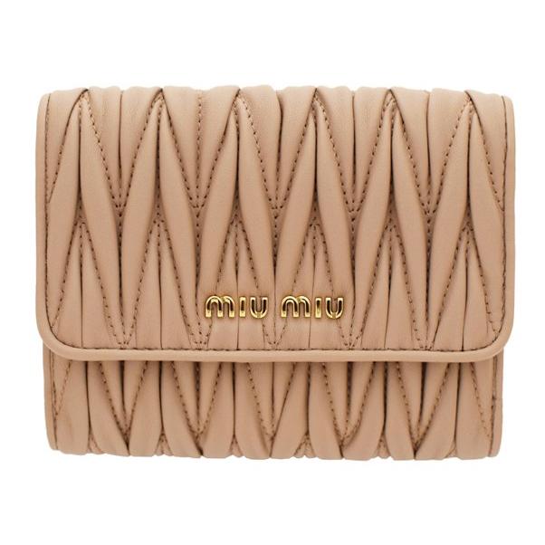 miu miu（ミュウミュウ） miu miu財布 マテラッセ Wホック二つ折り財布